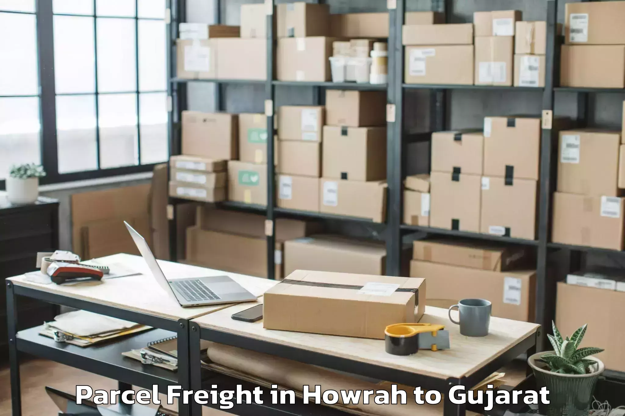 Reliable Howrah to Marwadi University Rajkot Parcel Freight